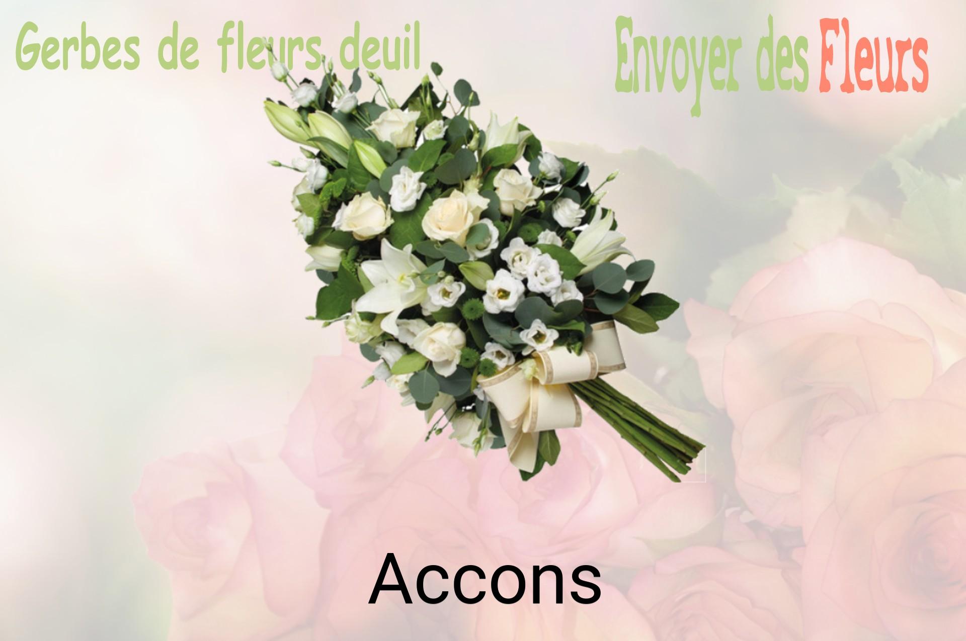 Gerbe de fleurs de deuil livrée à Accons